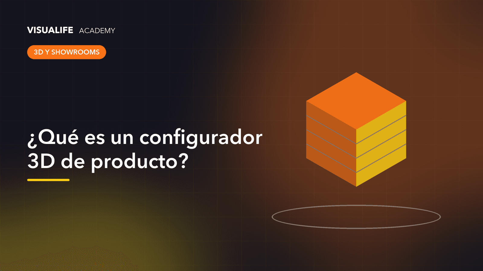 Producto en 3D con paneles para elegir colores, materiales y accesorios en un configurador