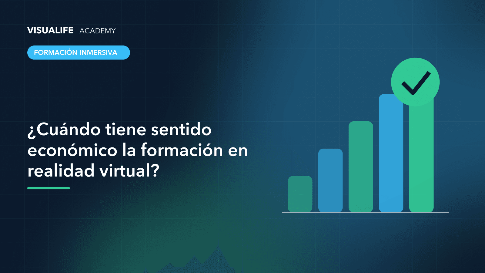 Break-even chart comparing the cost of traditional training and virtual reality training