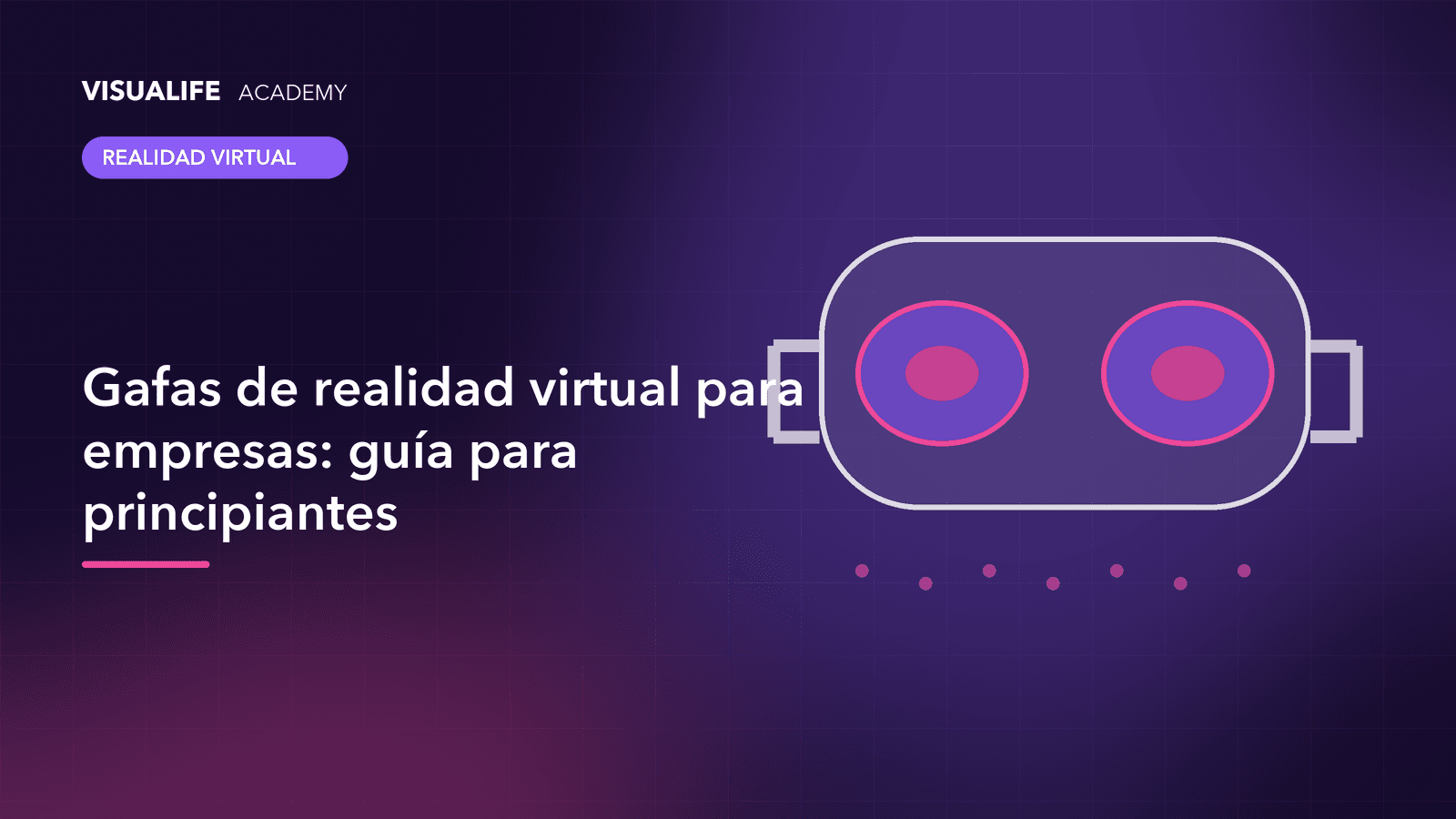 Varias gafas de realidad virtual sobre una mesa de trabajo junto a mandos y estuche de carga