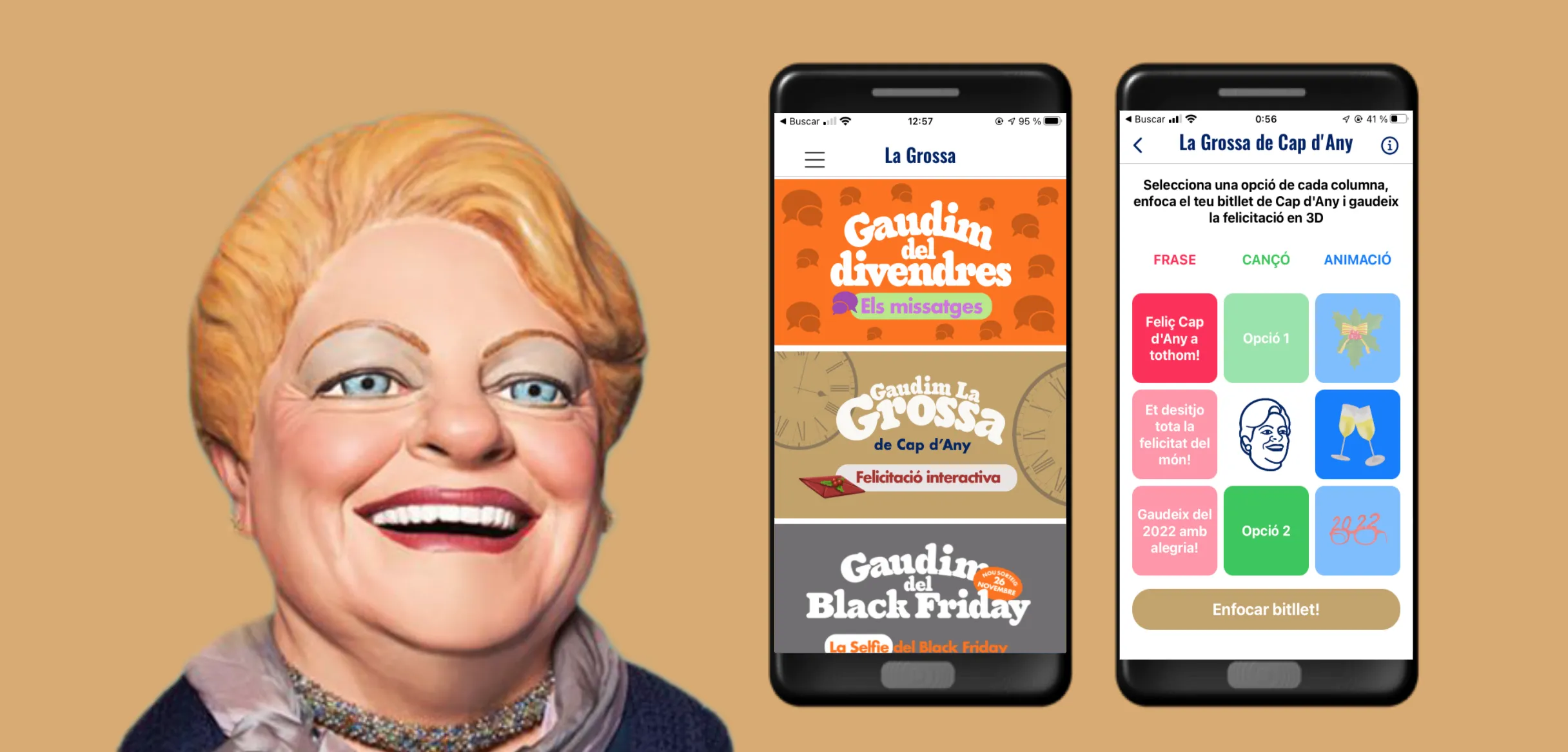 Pantalles de l’app La Grossa