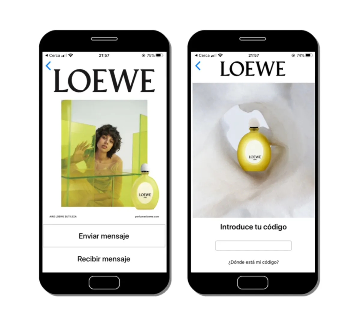 Pantalles de l’experiència Loewe al mòbil — envío