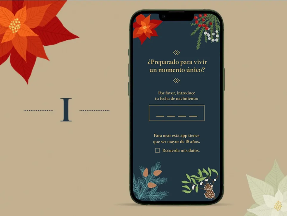 Pantalla del missatge de Nadal al mòbil