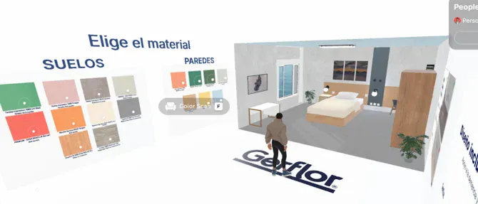Showroom virtual Gerflor: elige el material de suelos y paredes